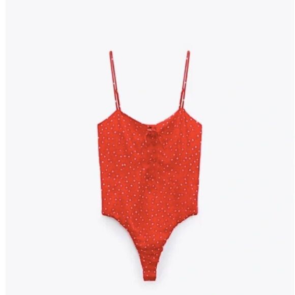 Zara Women’s Satin Effect Star Print Bodysuit - Picture 3 of 5
